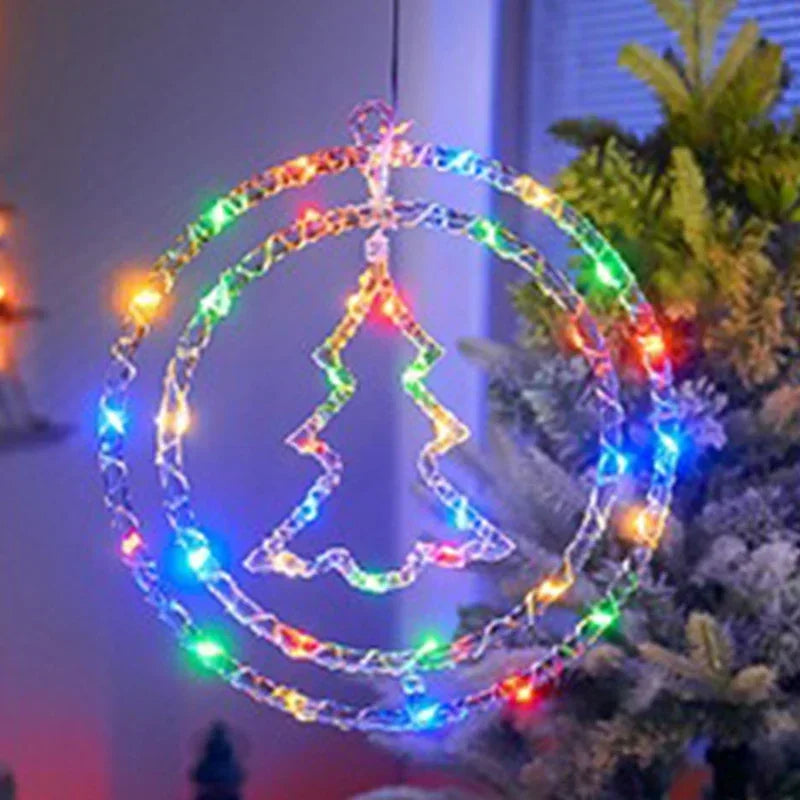 Anello luminoso natalizio a LED LumiRing | Alimentato tramite USB | 8 modalità di illuminazione | Bianco caldo e colorato | Decorazione per Natale e celebrazioni