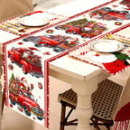 Runner da tavola natalizio Festivia | 180×35cm| Elegante e festoso | Decorazione della tavola per Natale e Capodanno 2025/2026
