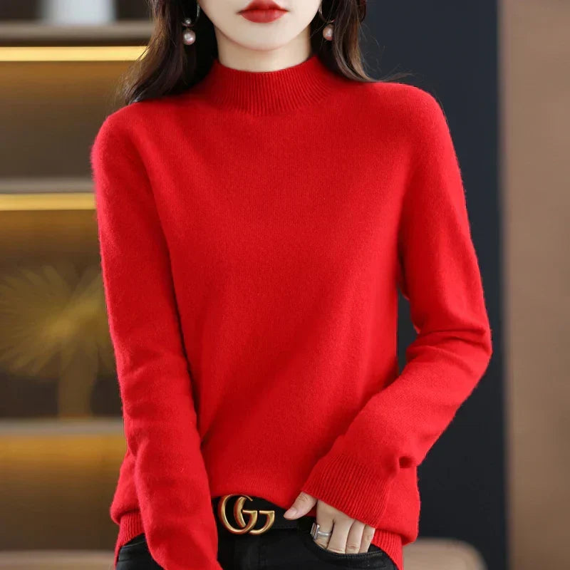 Maglione da donna Aurora in pura lana cashmere al 100% per l'autunno e l'inverno