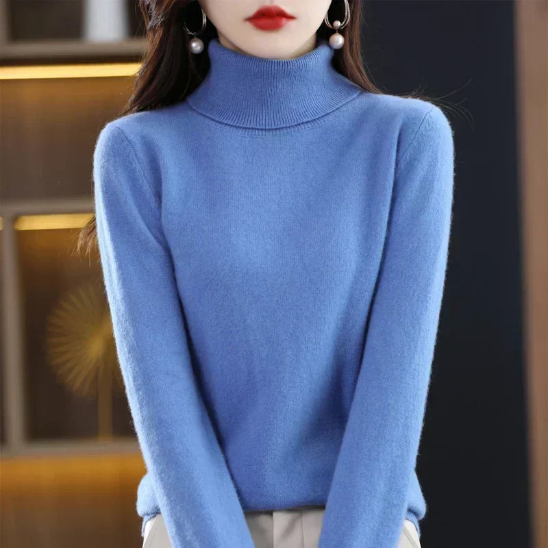 Maglione da donna in lana merino lavorata Asteria da indossare tutti i giorni