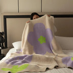 Coperta per divano floreale | Coperta in pile nordico