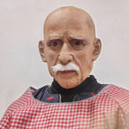 Maschera da uomo anziano in lattice realistico a testa intera Halloween 2025