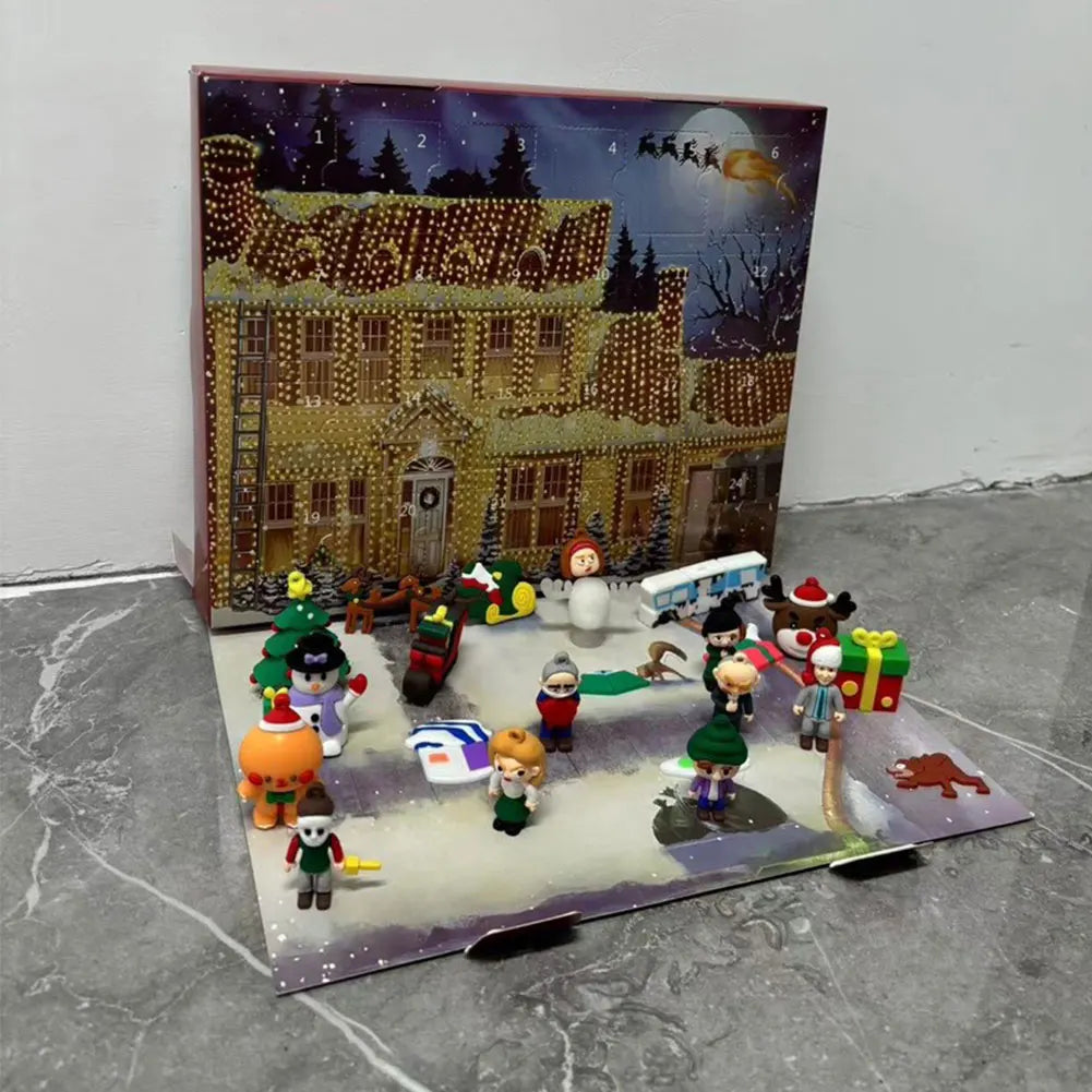 Calendario dell'Avvento con 24 giorni di figure 3D, regalo per il conto alla rovescia di Natale