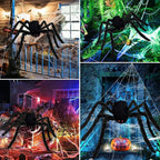 CreepyWeb Ragnatela XXL | Triangolare | 5 metri| Soffice decorazione di Halloween per giardino e casa