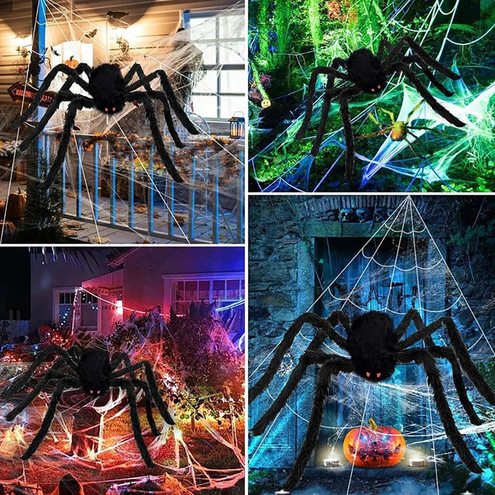 CreepyWeb Ragnatela XXL | Triangolare | 5 metri| Soffice decorazione di Halloween per giardino e casa