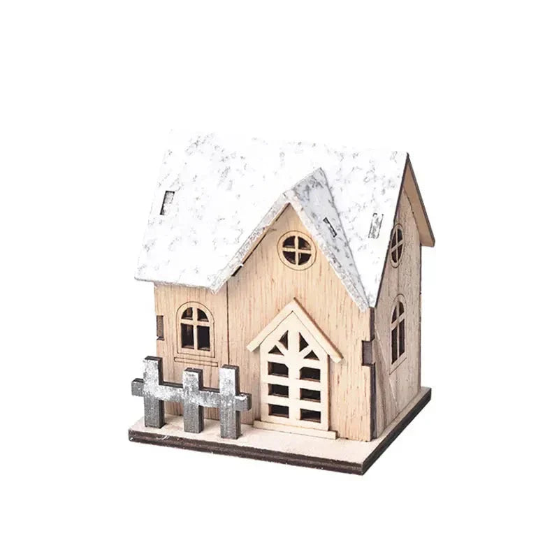 Lanterne Natalizie FrostGlitter - Incantevole Decorazione Natalizia a forma di Casa per un'Atmosfera Magica