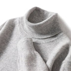 Maglione dolcevita da uomo in pura lana al 100% - Maglione lavorato a maglia sciolto di grandi dimensioni per autunno e inverno