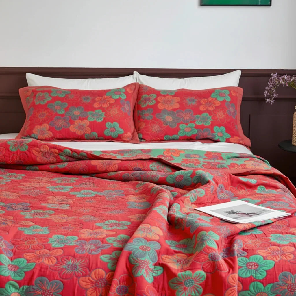 Coperta floreale decorativa per divani, letti e spazi lounge