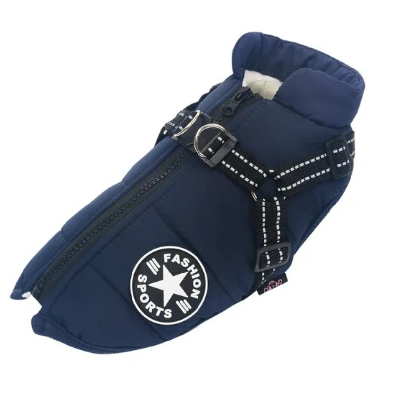 Cappotto per cani impermeabile con cinghie ventrali | Emmaly
