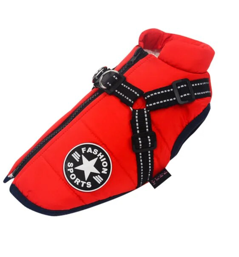 Cappotto per cani impermeabile con cinghie ventrali | Emmaly