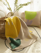 Coperta per divano floreale | Coperta in pile nordico