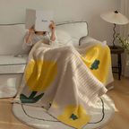 Coperta per divano floreale | Coperta in pile nordico