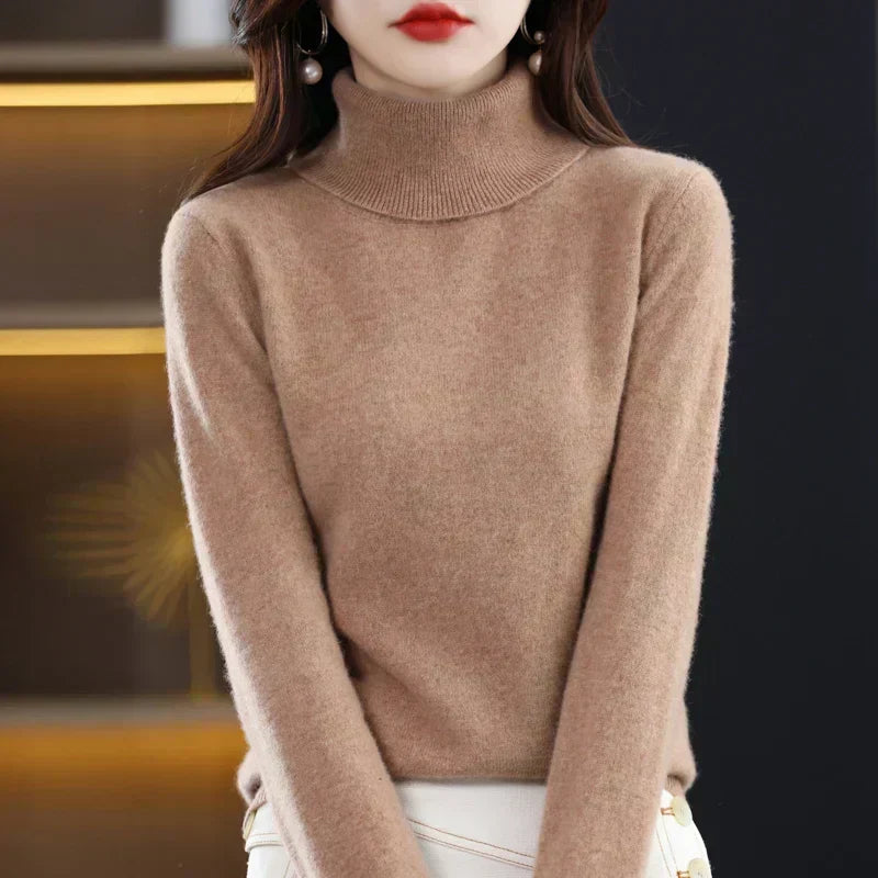 Maglione da donna in lana merino lavorata Asteria da indossare tutti i giorni