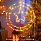 Anello luminoso natalizio a LED LumiRing | Alimentato tramite USB | 8 modalità di illuminazione | Bianco caldo e colorato | Decorazione per Natale e celebrazioni