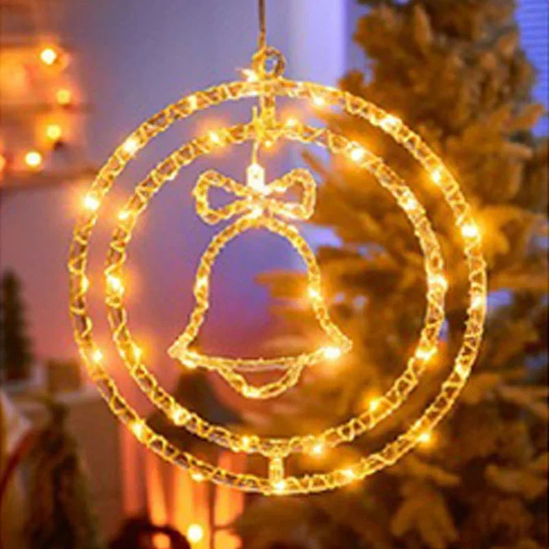 Anello luminoso natalizio a LED LumiRing | Alimentato tramite USB | 8 modalità di illuminazione | Bianco caldo e colorato | Decorazione per Natale e celebrazioni