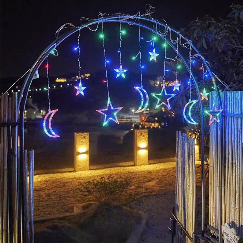 Decorazione delle luci della stringa del LED della lampada solare della stella della luna