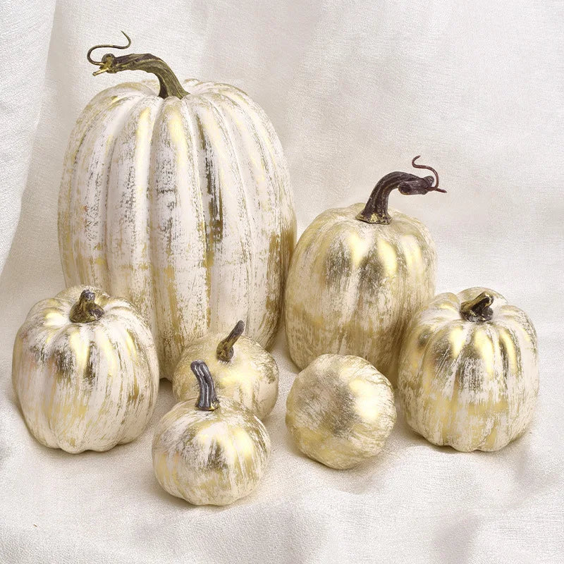 Zucche decorative Ciondolo di zucca | Set da 7 pezzi | Decorazioni autunnali e di Halloween | Leggero e riutilizzabile