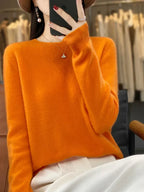 Adriana: Maglia da Donna 100% Lana Merino con scollo a O