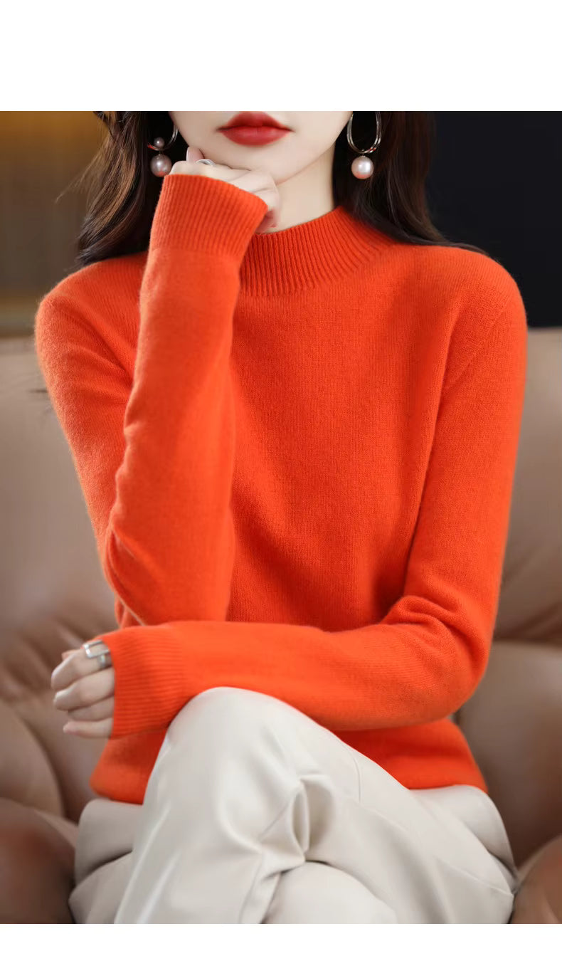 Maglione da donna Aurora in pura lana cashmere al 100% per l'autunno e l'inverno