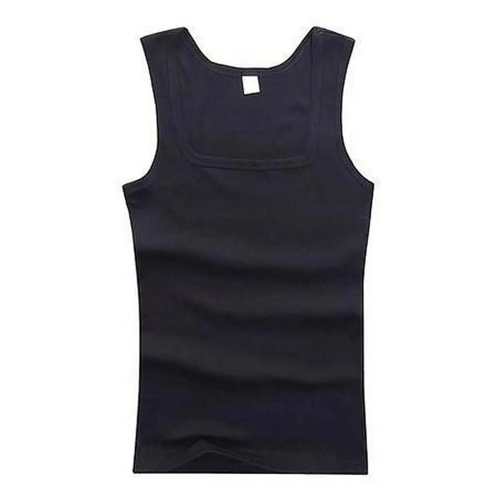 Canotta in cotone traspirante da uomo | collo tagliato, vestibilità casual, gilet in maglia estiva solido