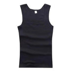 Canotta in cotone traspirante da uomo | collo tagliato, vestibilità casual, gilet in maglia estiva solido