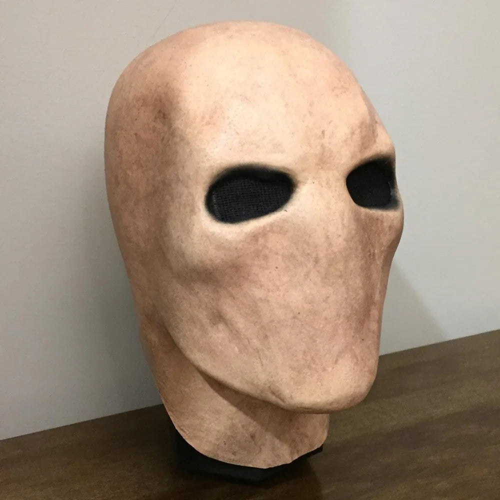 Costume di Halloween horror senza volto in lattice con maschera Slenderman