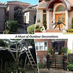 CreepyWeb Ragnatela XXL | Triangolare | 5 metri| Soffice decorazione di Halloween per giardino e casa