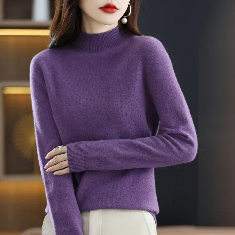 Maglione da donna Aurora in pura lana cashmere al 100% per l'autunno e l'inverno