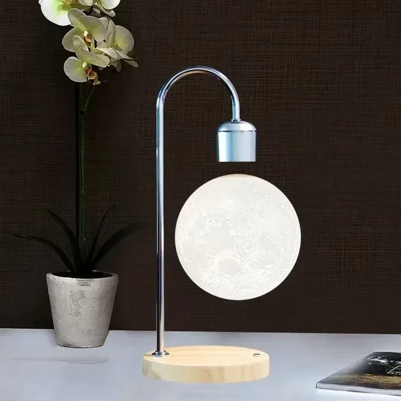 Lampada lunare a LED con levitazione magnetica e ricarica wireless