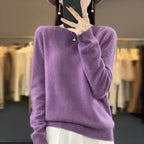 Adriana: Maglia da Donna 100% Lana Merino con scollo a O