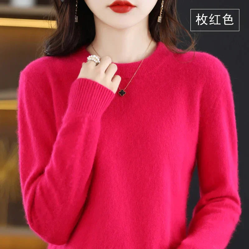 Aud: Maglione da donna 100% cashmere con scollo a O