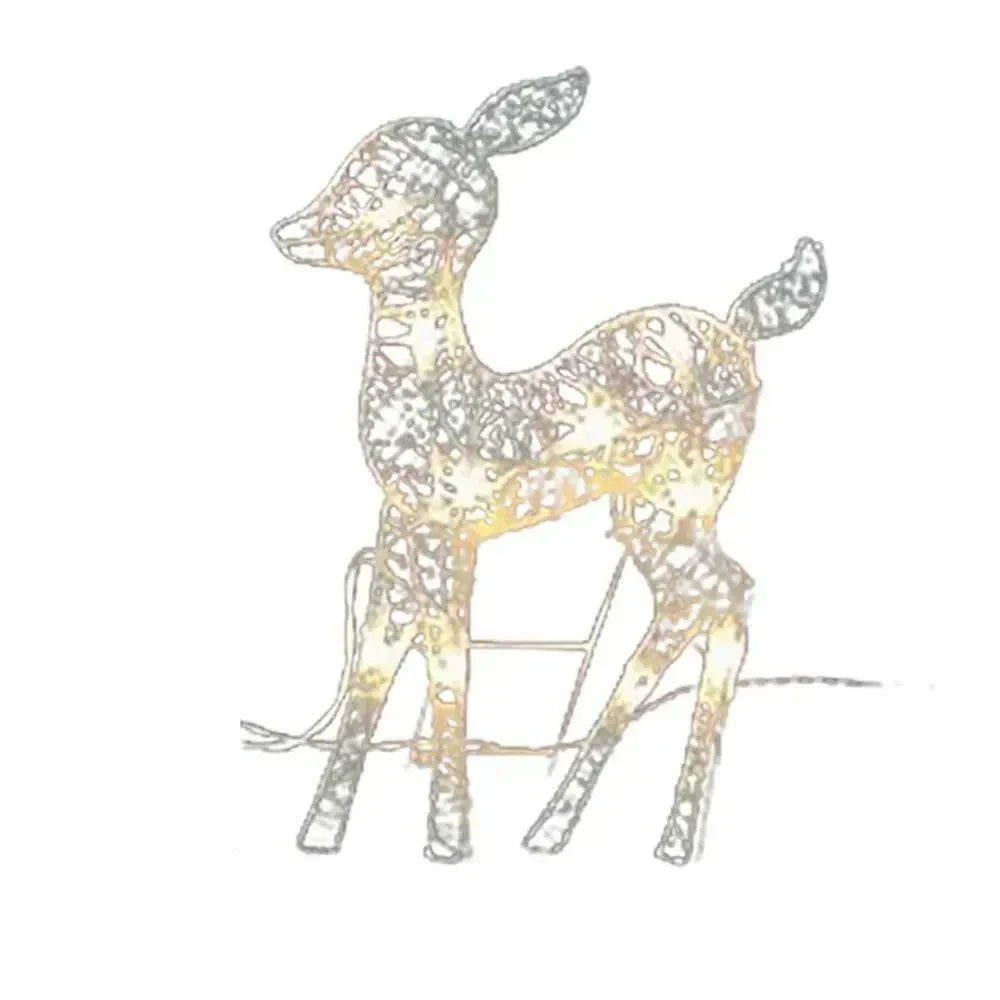 Set di decorazioni per esterni con renne con luci di Natale