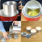 Kit per realizzare candele Set completo di forniture fai-da-te Set di vasetti per candele per aromaterapia Stampo Autunno 2025 Regalo per principianti