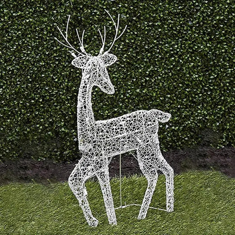 Set di decorazioni per esterni con renne con luci di Natale
