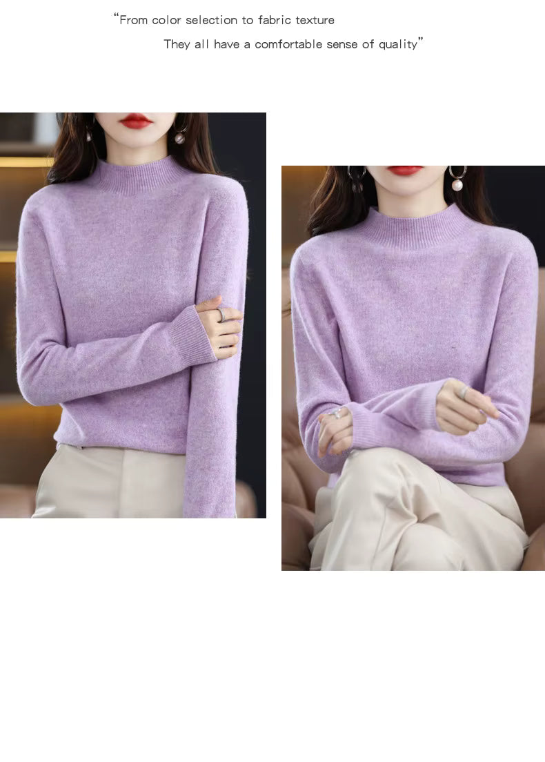 Maglione da donna Aurora in pura lana cashmere al 100% per l'autunno e l'inverno