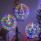 Anello luminoso natalizio a LED LumiRing | Alimentato tramite USB | 8 modalità di illuminazione | Bianco caldo e colorato | Decorazione per Natale e celebrazioni