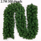 Ghirlanda di Natale EverPine | Ghirlanda di abete artificiale da 2,7 m | Rami densi di abete in PVC | Decorazione natalizia per scale, caminetti e finestre