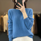 Adriana: Maglia da Donna 100% Lana Merino con scollo a O