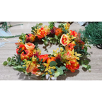 Fascino Autumna Ghirlanda per porta autunnale | Zucca e rattan | 40cm| Decorazione fatta a mano per l'autunno e il Ringraziamento
