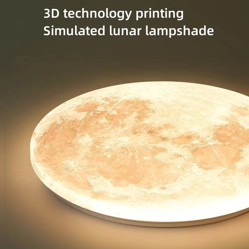 Lampada da soffitto moderna artistica con superficie lunare