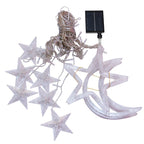 Decorazione delle luci della stringa del LED della lampada solare della stella della luna