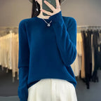 Adriana: Maglia da Donna 100% Lana Merino con scollo a O