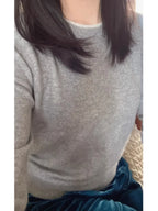 Maglione da Donna Girocollo in Puro Cashmere 100% Capra Imperoe | Pullover ampio lavorato a maglia autunno/inverno