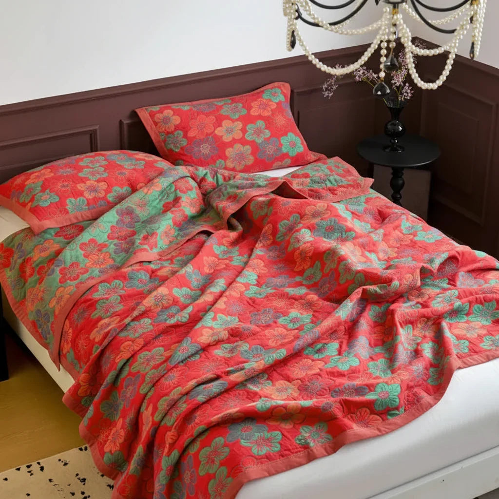 Coperta floreale decorativa per divani, letti e spazi lounge