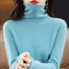 Maglia Dolcevita Da Donna Lyra Realizzata In Lana Merino E Qualità Extrafine Proveniente Dall'Australia