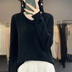 Maglione da donna con scollo a V in lana merino Kirrea Kirrea