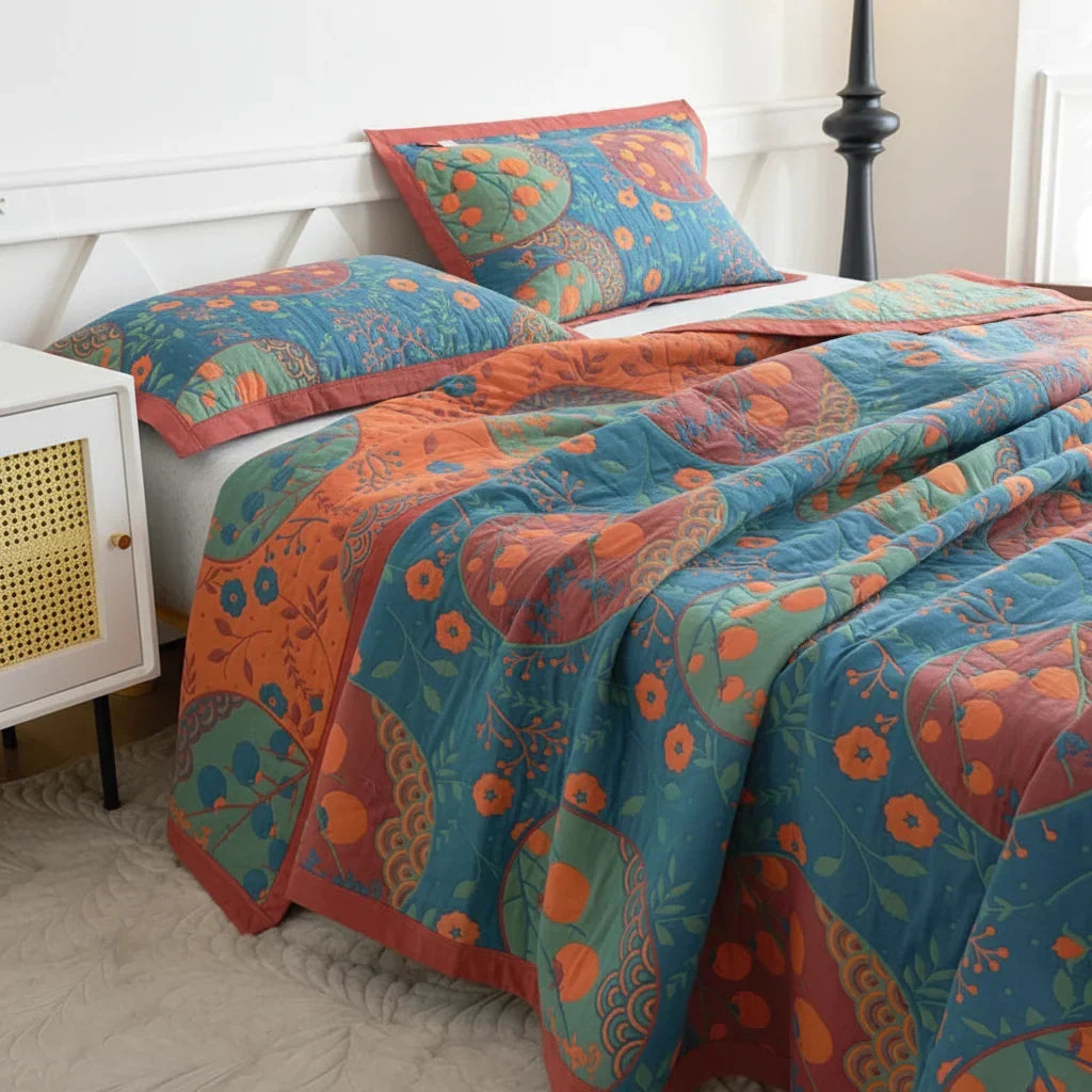 Coperta floreale decorativa per divani, letti e spazi lounge