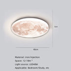 Lampada da soffitto moderna artistica con superficie lunare