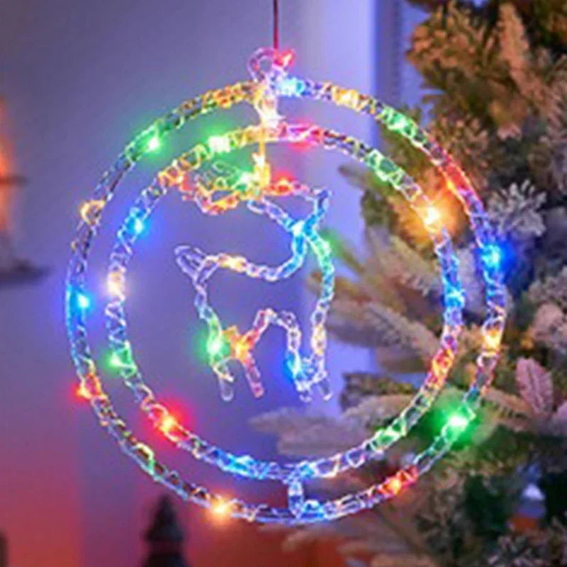 Anello luminoso natalizio a LED LumiRing | Alimentato tramite USB | 8 modalità di illuminazione | Bianco caldo e colorato | Decorazione per Natale e celebrazioni