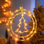 Anello luminoso natalizio a LED LumiRing | Alimentato tramite USB | 8 modalità di illuminazione | Bianco caldo e colorato | Decorazione per Natale e celebrazioni